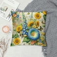 thumbnail image 2 of Shangniulu Short Plush Pillow Covers Sunflower Decor Floral Butterfly Farmhouse Seasonal Square Pillow Case for Bedroom, Sofa, Car Decoration Both Sides, 2 of 5