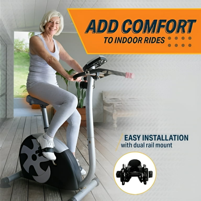 Bikeroo Oversized Bike Seat Indoor Outdoor Wide Cushion Faux Leather Black Walmart