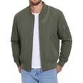 thumbnail image 4 of YUGYXL Men's Classic Stand Collar Bomber Jacket with Pockets Full Zip Lightweight Casual Flight Coat for Daily Streetwear Army Green Jacket, 4 of 6