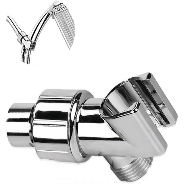 Handheld Shower Head Holder with Solid Brass Ball Joint, Adjustable Shower Head