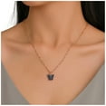 thumbnail image 2 of Guodhu Colorful Acrylic Butterfly Pendant Necklace Bohemian Adjustable Retro Card Clavicle Chain Insect Animal Necklace for Women Friend Friendship Party Jewelry Gift, 2 of 6