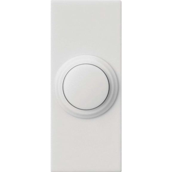 Heath Zenith Wireless White Doorbell Push-Button 18000126