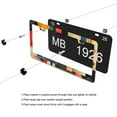 thumbnail image 4 of Retro Geometric License Plate Frames for Women Men Car Plate Holder Cover Metal Tag Aluminum Car Accessories Front Rear Plate Decor, 4 of 6