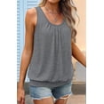 thumbnail image 5 of Women'S Summer Loose Fit Pleated Scoop Neck Casual Sleeveless Tank Tops Grey XXL, 5 of 8