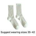 thumbnail image 5 of 3 Pairs Ruffle Frilly Crew Socks For Women Lightweight Breathable Summer Design, 5 of 21