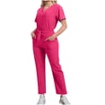 thumbnail image 2 of Traje Elástico de las Mujeres, Manga Corta Delgada Estirable Y Pantalones Cortos para Uso Casual Y Casero, Ligero Y Transpirable Vestido Suelto, 2 of 9