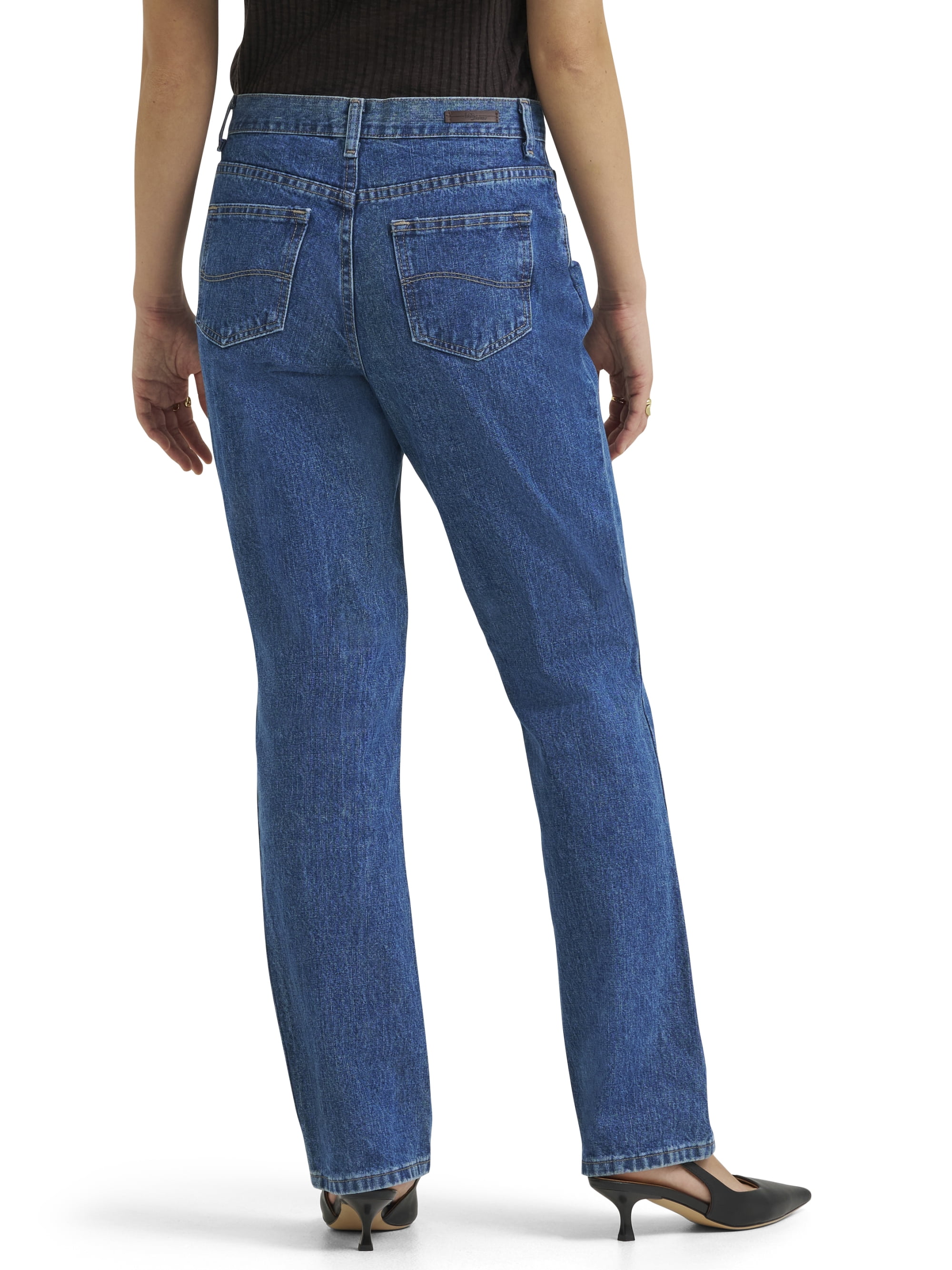 Lee® Women's All Cotton 31" Relaxed Straight Leg Denim Jeans