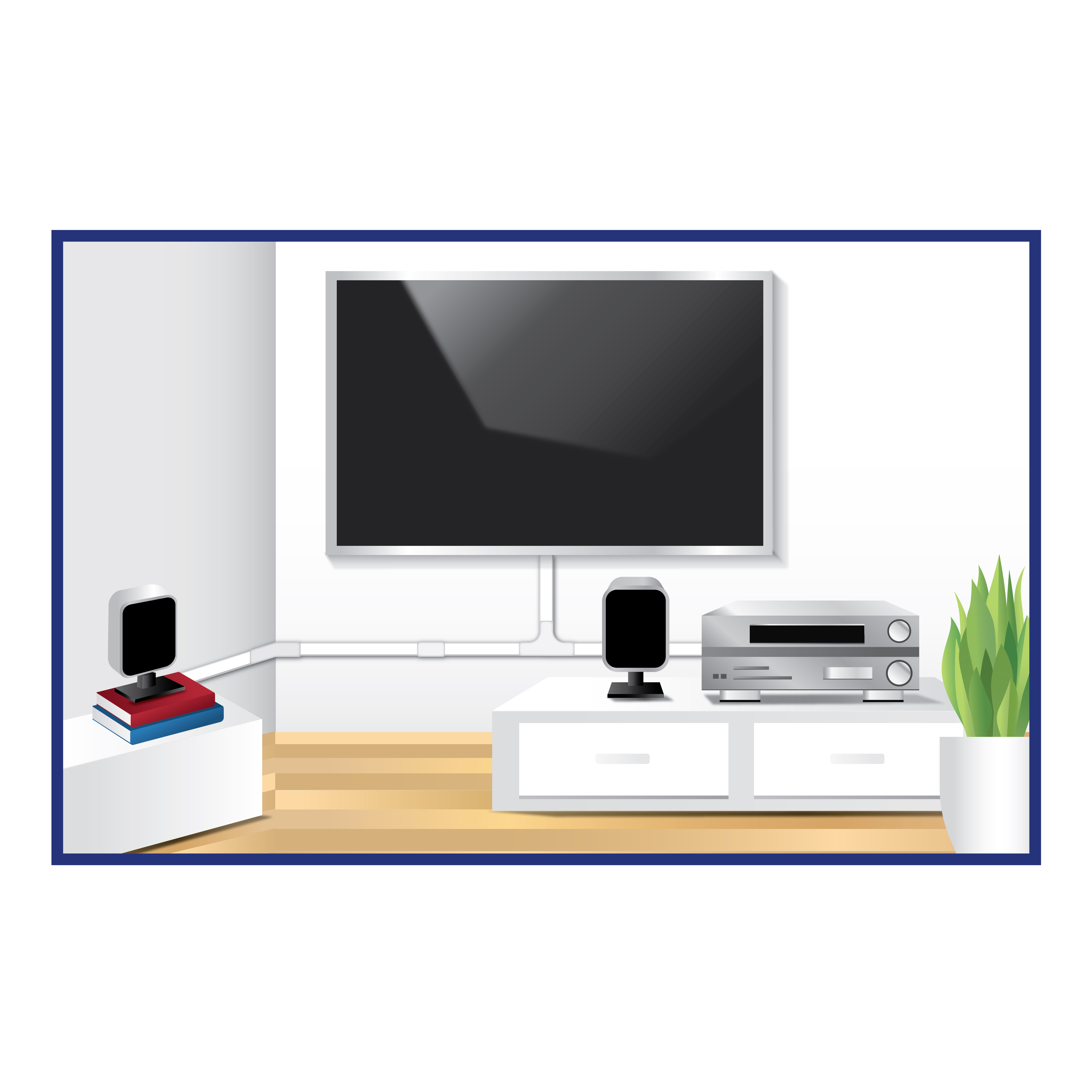 Wire Trak Wire Management Kit, 54 Inches, White photo 2