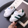 thumbnail image 4 of 2024 primavera y otoño zapatos para caminar para hombres y mujeres 1-2 años tablero de cuero de 3 piezas zapatos deportivos para niños pequeño blanco S, 4 of 5