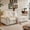 Beige, variant on 77-inch Velvet&nbsp;Convertible Sofa Bed with Charging Station and Side Storage Pockets for Living Room, Pink