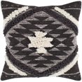 thumbnail image 2 of Hauteloom Shepardsville Decorative Throw Pillow - Sofa Couch Cushion Cover - Boho Farmhouse Lumbar -%100 Cotton - Black, 2 of 3