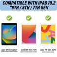 thumbnail image 2 of Deokke Compatible Con Ipad De 10,2 Pulgadas Funda De 9ª/8ª/7ª Generación (2021/2020/2019) Con Portalápices Y Funda Trasera De Tpu Suave Con Función De Encendido Y Apagado Automático, Patrón De Vaca Ma, 2 of 5
