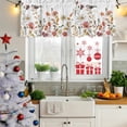 thumbnail image 5 of Fall Bird Flower Curtain Valances for Windows, Kitchen Valance Window Treatments Panel 2 Pack, Thanksgiving Autumn Leaves Daisy Rod Pocket Short Curtains for Bathroom Bedroom 42 x 12 Inch, 5 of 8