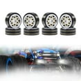 thumbnail image 1 of BELOVING Roue de Pneu 1/18 en Laiton pour Voiture RC Crawler 1/24 SCX24 DIY argent, 1 of 10