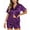 Z-Purple, variant on UVN Pajamas Sets for Women Short Sleeve Button Down Tops and Shorts 2 Piece Outfit Soft Satin Silk Pjs Sleepwear Loungewear