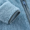 thumbnail image 6 of Jalioing Zipper Snowsuit for Baby Fuzzy Fleece Long Sleeve Stand Collar Jumpsuit Thick Thermal Winter Footed Bodysuit, 6 of 9