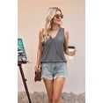 thumbnail image 5 of Tank Tops for Women Summer V Neck T Shirts Sleeveless Basic Tee Loose Fit 2025 Fashion Gray L, 5 of 9