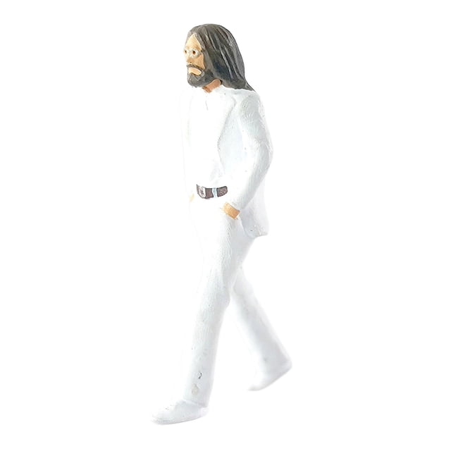 Resina 1/64 Diorama Sunnimix hombre fresco tren Parque paisaje hogar blanco