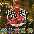 thumbnail image 2 of Custom Racing Car Ornament 2025 Race Car Ornament for Christmas Tree Gift for Racing Lovers Drag Racing Ornament Racer Gifts Drag Racing Ornament Gift Xmas (HRC6) - 3374 (Red), 2 of 7