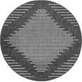 thumbnail image 2 of Unique Loom Outdoor Modern Collection Area Rug - Tambor (4' Round Charcoal Gray/Ivory), 2 of 6