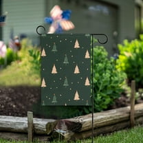 Yayeee Garden Flag 12"x18" Double Sided Outdoor Yard Lawn Holiday Decorations, Pink Christmas Trees