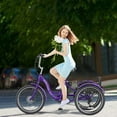 thumbnail image 3 of MOONCOOL MC350 Electric Tricycle for Adults, 350W Motorized Electric trike with 36V 10.4Ah Removable lithium battery,24"/26" 7 Speeds 3 Wheels Electric Bikes, 3 of 19