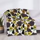 thumbnail image 3 of Fotbe Black Cow Sunflowers Manta de Franela con Estampado, Manta Ultrasuave para Cama, Sofá, Auto, Hipoalergénica y Antibolitas-40"x30", 3 of 6