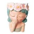 thumbnail image 5 of Planter Pot Girl Face Planters, Bonsai Pot Table Centerpiece Home Decor Ornament Flower Pot Flowerpot for Bar Office Drawing Room Bookshelf Style B, 5 of 8