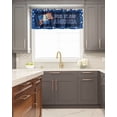 thumbnail image 5 of Kitchen Cafe Valance Curtain for Small Windows,4th of July American Flag and Eagle Rod Pocket Short Valances Celebration Patriotic Star on Navy Blue Window Treatment for Living Room/Bedroom,42x18in, 5 of 8