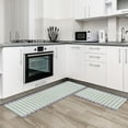 thumbnail image 3 of Flowers Kitchen Mat Set of 2, Cushioned Anti-Fatigue Non-Slip Floor Comfort Mats Kitchen Runner Rug 18x30inch+18x47.2inch for Home, Office, Sink, Laundry, Green and Red Stripes Modern Art, 3 of 6