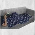 thumbnail image 6 of Cartoon Airplane Soft Flannel Fleece Throw Blanket, Plane Silhouettes on Clouds with Geometric Details, Cozy Plush for Indoor and Outdoor Use, 60" x 80", Violet Blue Pale Grey, by Ambesonne, 6 of 6