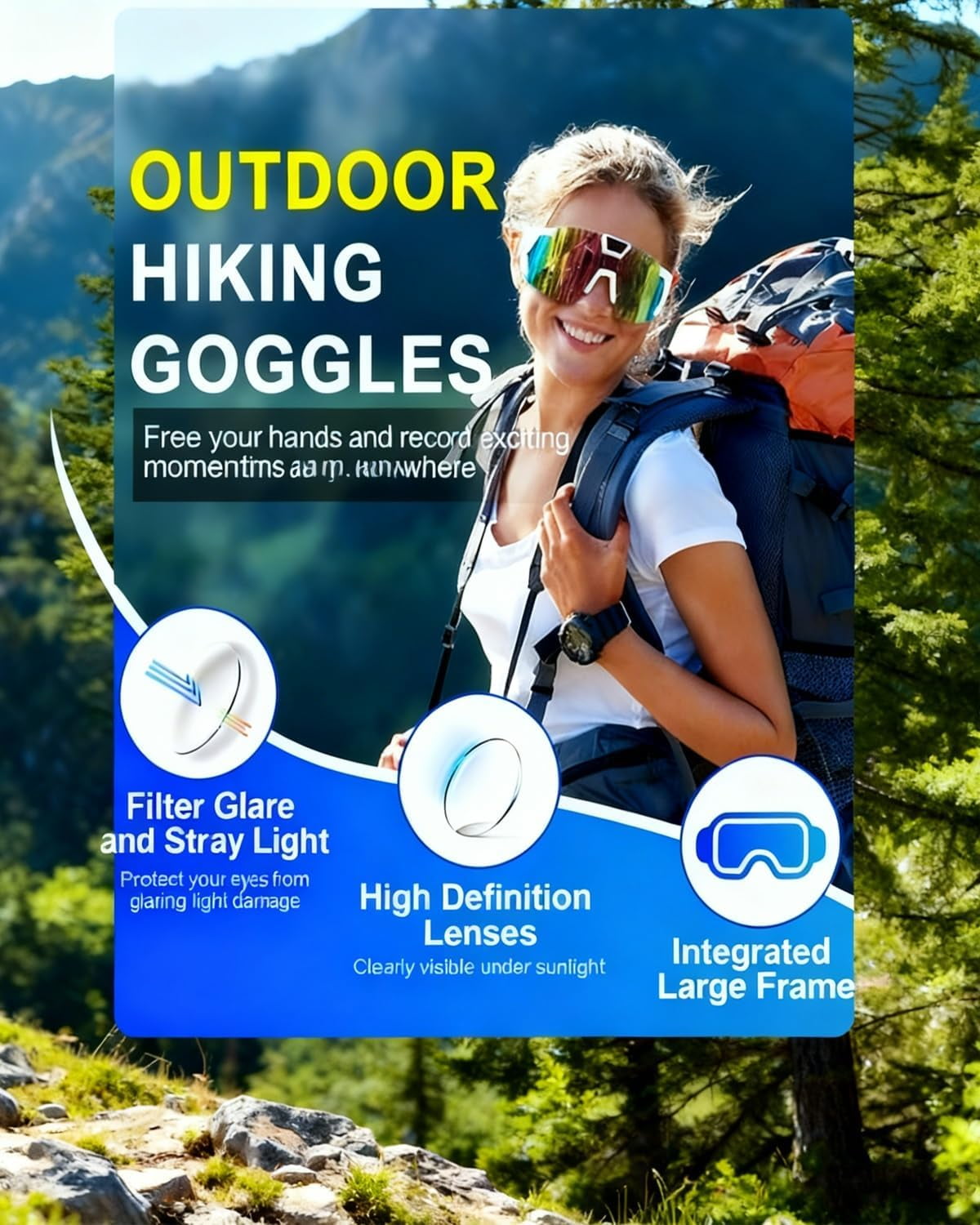 Pov Glasses 4k Baseball with Camera Smart Glass Men Women Sunglasses Cameras and Audio Video Action 2026 Upgrade