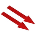 thumbnail image 1 of Uxcell 8" Longitud de la etiqueta de flecha direccional autoadhesiva, señal de pared roja, paquete de 10, 1 of 6