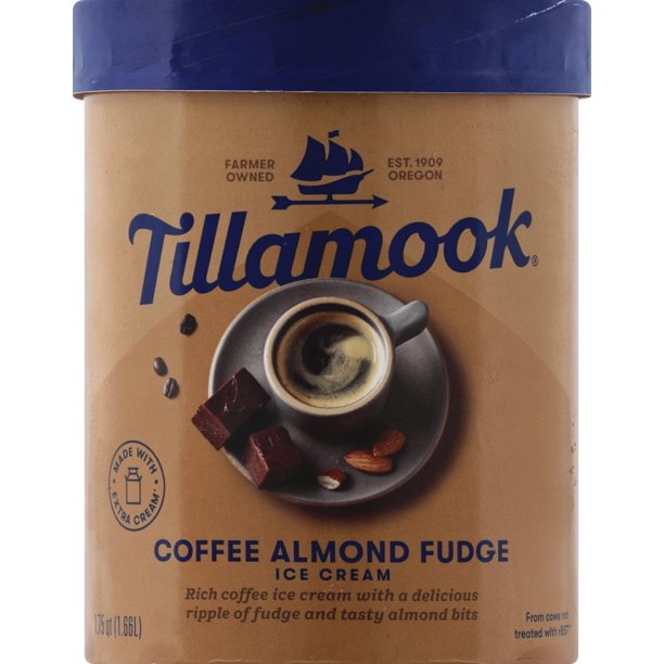 Tillamook Coffee Almond Fudge Ice Cream, 56 oz