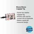 thumbnail image 2 of Cute Honey Badger Hearts Watercolor Faux Leather Travel Luggage Tag, 2 of 7