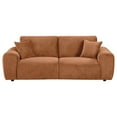 thumbnail image 3 of Burnett Chenille Upholstered Wide Arm Sofa Burnt Orange, 3 of 10