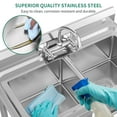 thumbnail image 3 of Dextrus Stainless Steel Freestanding Sink with 2 Compartments Commercial Kitchen Sink Prep & Utility Double Bowl Sinks with Legs for Outdoor, Restaurant, Backyard, Garage 39" L x 24" W x 37" H, 3 of 7