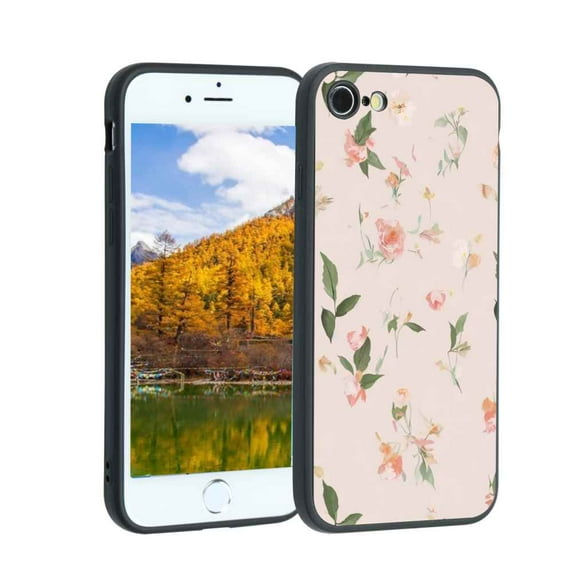 Floral-298 Phone Case, Degined for iPhone 8 Case Men Women, Flexible Silicone Shockproof Case for iPhone 8