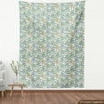 thumbnail image 3 of Floral Fabric by the Yard, Detailed Leaves with Pointy Edges Stripes Spring Tones, Decorative Upholstery Fabric for Sofas and Home Accents, Multicolor by Ambesonne, 3 of 4