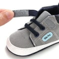 thumbnail image 2 of URMAGIC Toddler Baby Boys Canvas Sports Shoes Soft Sole High-Top Sneaker, 2 of 7