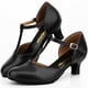 thumbnail image 2 of Tacones De Baile De Salón De Salsa Latina Con Tiras En T Para Mujer Zapatos De Personaje Negros Zapatos De Tacón Para Vestido De Novia Y Baile De Graduación (6.5 / Negro), 2 of 5