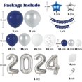 thumbnail image 2 of high qualityGraduation Decorations Class of 2024, Navy Blue & Silver Graduation Party Decor, Balloon Arch Garland Kit Silver Confetti Balloons Congrat, 2 of 5