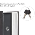 thumbnail image 7 of Piggy Bank, Real Paper Transfer Book Safe Box, Hollow with Secret Hidden Compartment, Key Lock, 4.5"×3.1"×1.8", Black Dictionary-Key, 7 of 7