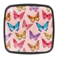 thumbnail image 1 of 4 Pcs Square Cabinet Handle Cupboard Knob Drawer Pulls Handle Red Purple Butterflies Drawer Knobs with Screws Furniture Decoration, 1 of 7
