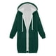 thumbnail image 3 of Chaquetas y abrigos casuales de manga larga con capucha para mujer, chaqueta de color liso, gruesa, de forro polar, informal, de invierno, con cremallera, manga larga, bolsillo, con capucha, suéter la, 3 of 4