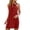 red, variant on Qiopertar Women Summer Casual Halter Neck Sleeveless Solid Dress A-Line Round Neck Fashion Beach Travel Party Cocktail Night Out, Red M