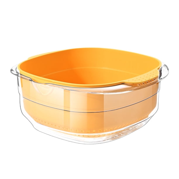 Yhmxh Utensilios de cocina Cesta multifuncional para limpiar frutas, con colador, para fregadero de cocina, recogedor de alimentos, escurridor, enjuagador de frutas y verduras. Muebles para cocina