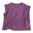 thumbnail image 4 of Toddler Boys Girls Sleeveless Tank Top Vest Summer Casual Solid Color Tops Beach Holiday Shirts size 2-3T, 4 of 5