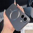 thumbnail image 1 of Luxury Matte TPU Soft Shockproof Phone Case For iPhone 16 15 14 Plus 13 12 11 Pro Max Magnetic For Magsafe Wireless Charge Cover Grey For iPhone 14 ProMax, 1 of 6