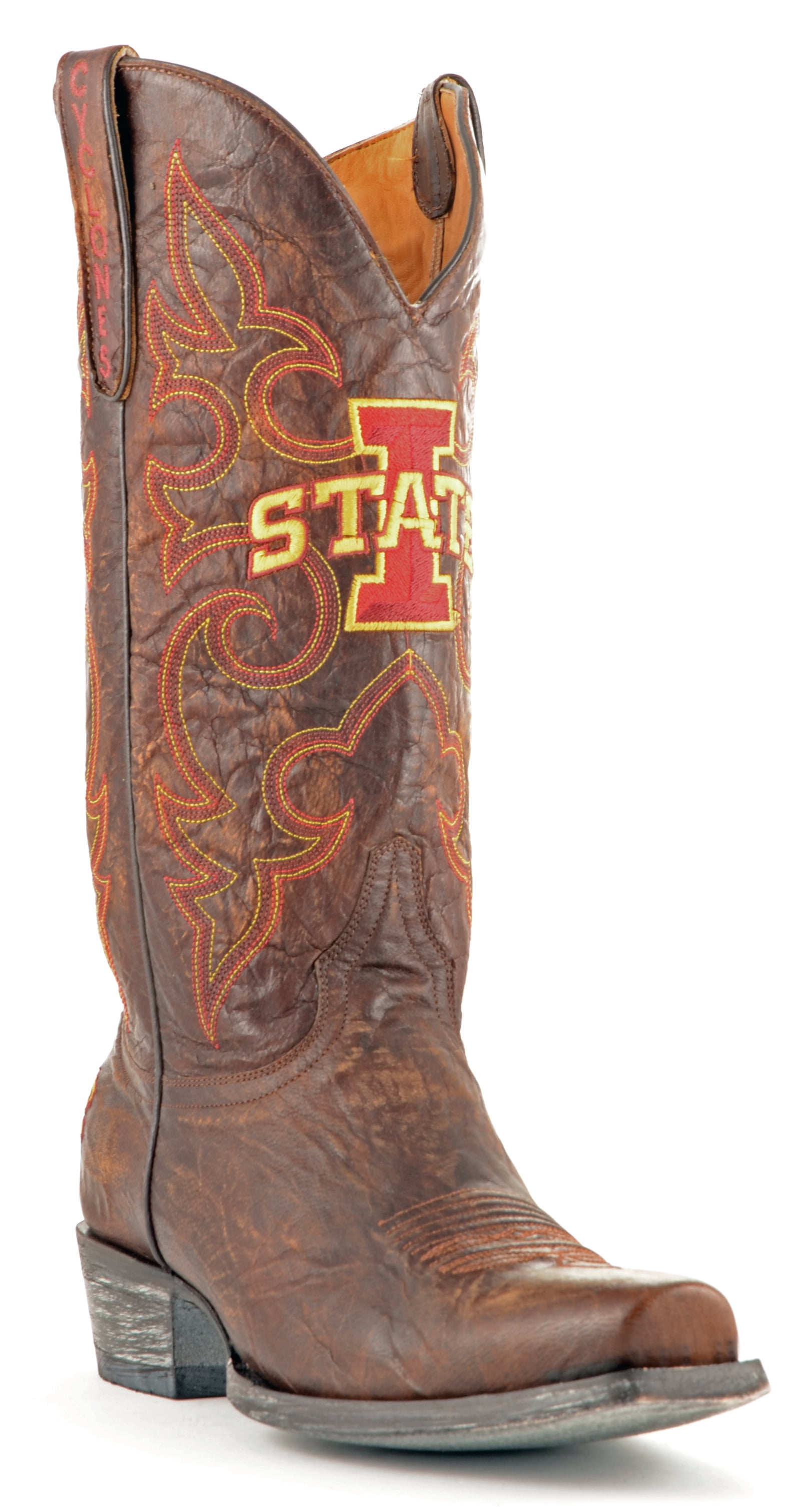 ncaa iowa state cyclones men's board room style boots, brass, 8.5 d (m) us by GameDay Boots